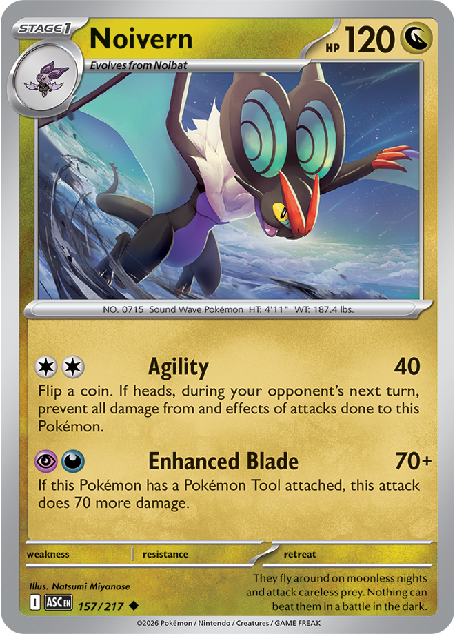 157/217 Noivern Ascended Heroes Pokemon card