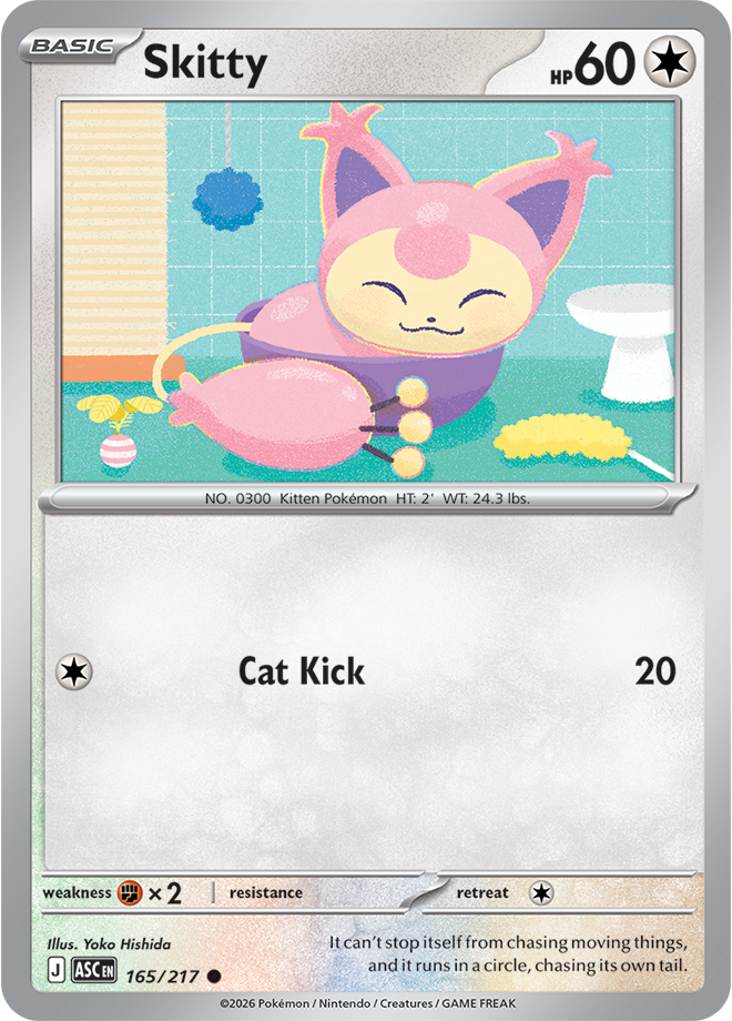 165/217 Skitty Ascended Heroes Pokemon card