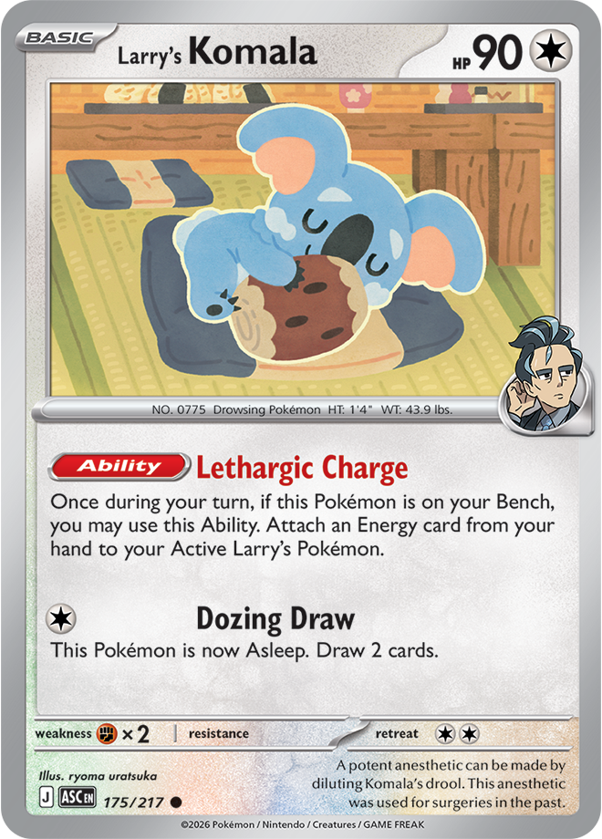175/217 Larry's Komala Ascended Heroes Pokemon card