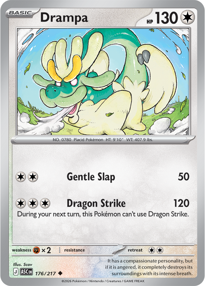 176/217 Drampa Ascended Heroes Pokemon card