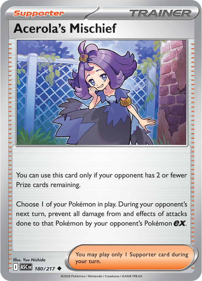 180/217 Acerola's Mischief Ascended Heroes Pokemon card