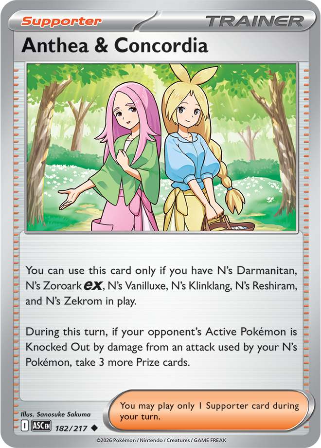 182/217 Anthea & Concordia Ascended Heroes Pokemon card