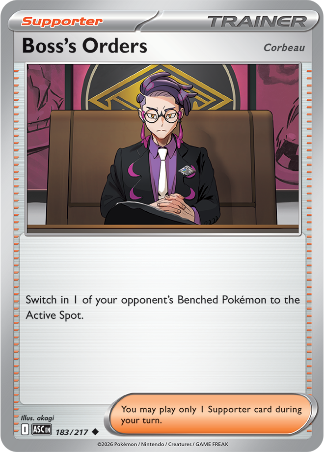 183/217 Boss's Orders Ascended Heroes Pokemon card