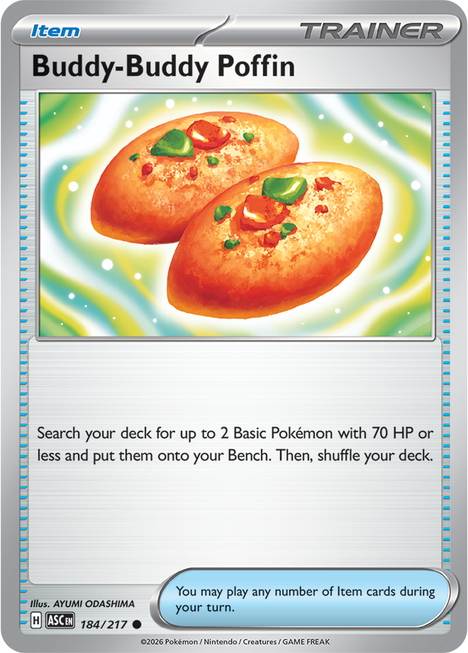 184/217 Buddy-Buddy Poffin Ascended Heroes Pokemon card