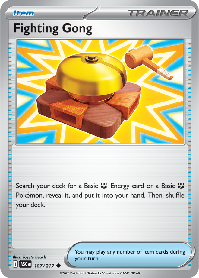 187/217 Fighting Gong Ascended Heroes Pokemon card