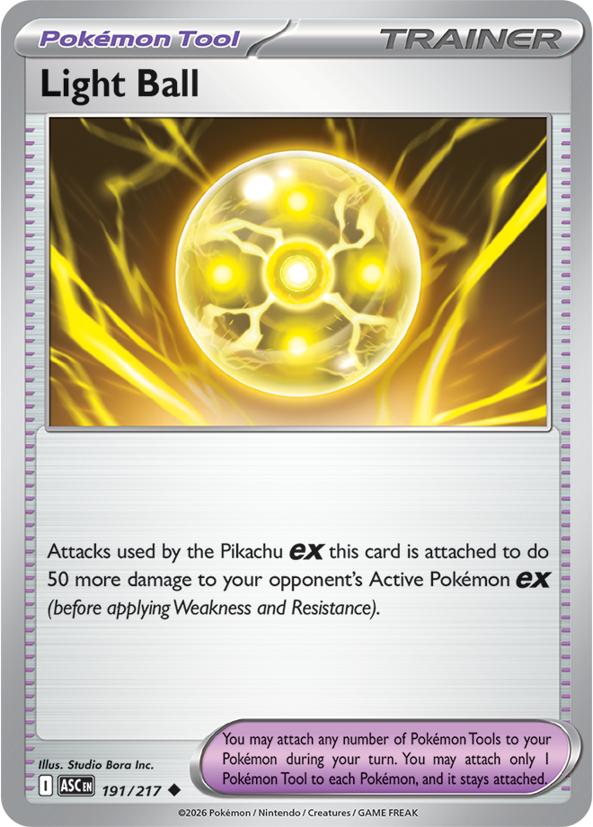 191/217 Light Ball Ascended Heroes Pokemon card