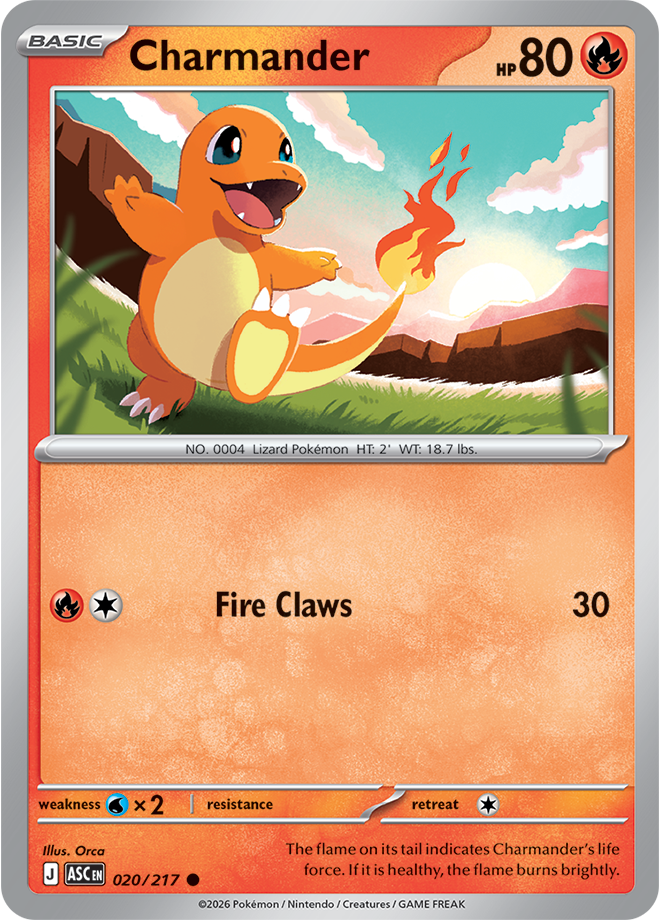 020/217 Charmander Ascended Heroes Pokemon card