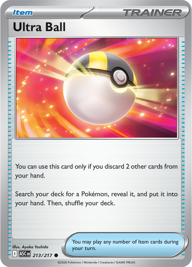 213/217 Ultra Ball Ascended Heroes Pokemon card