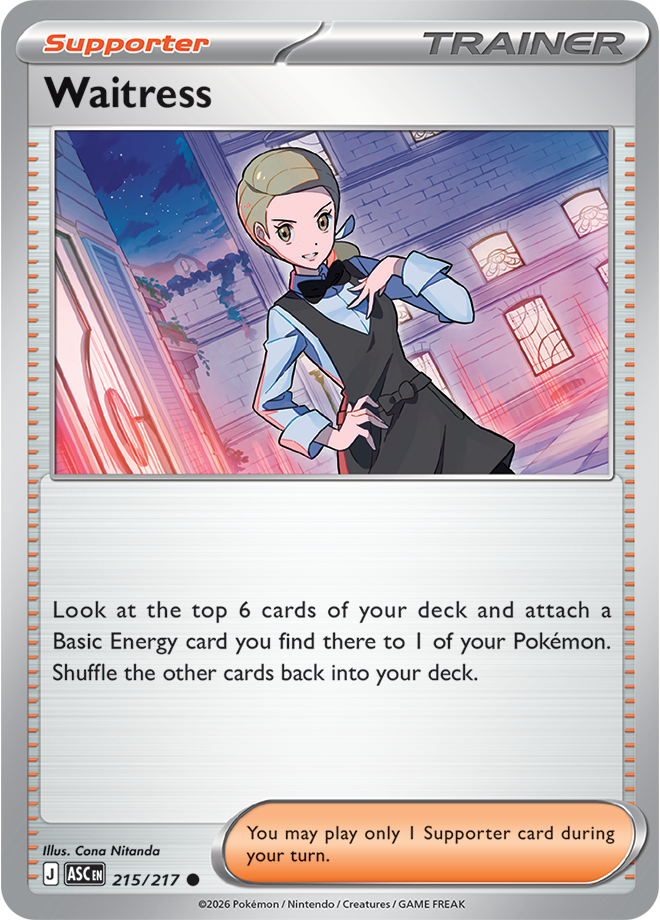 215/217 Waitress Ascended Heroes Pokemon card