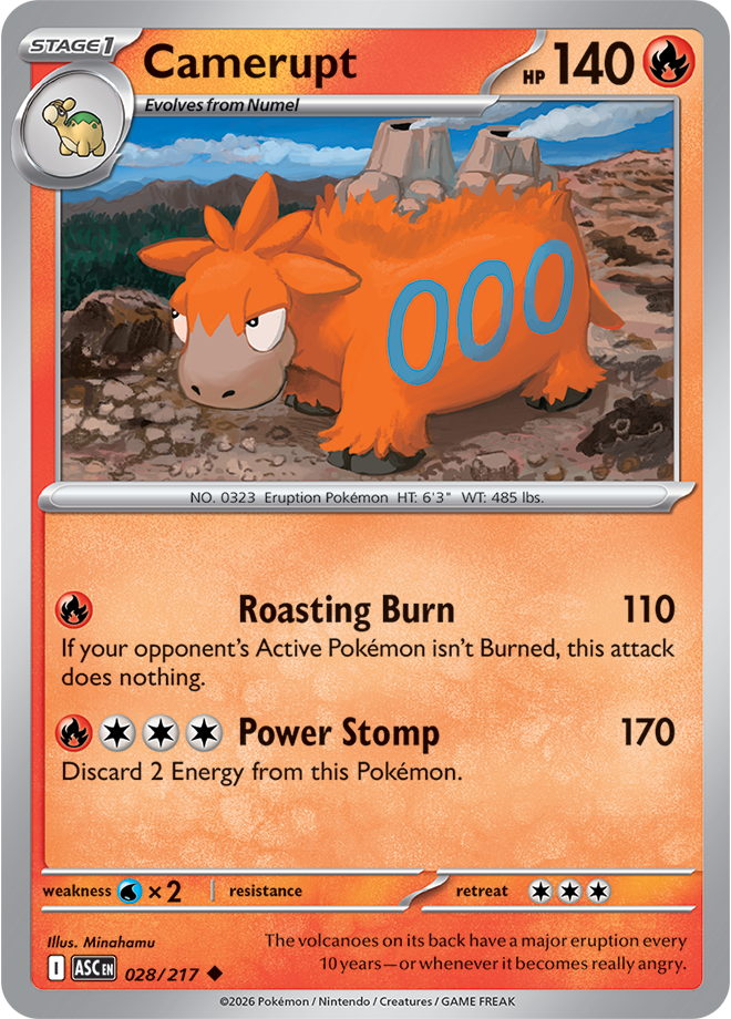 028/217 Camerupt Ascended Heroes Pokemon card