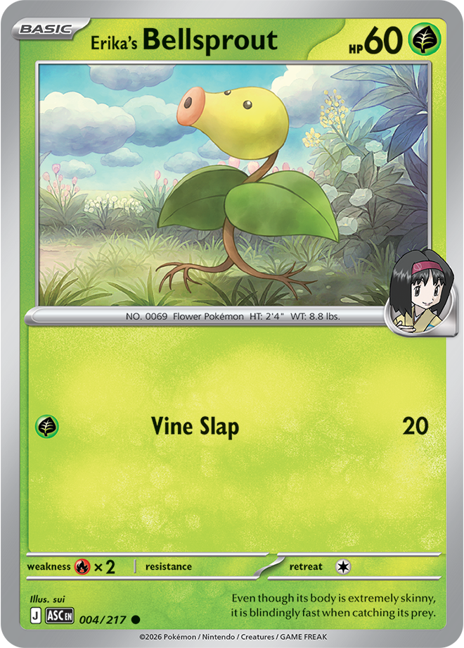 004/217 Erika's Bellsprout Ascended Heroes Pokemon card