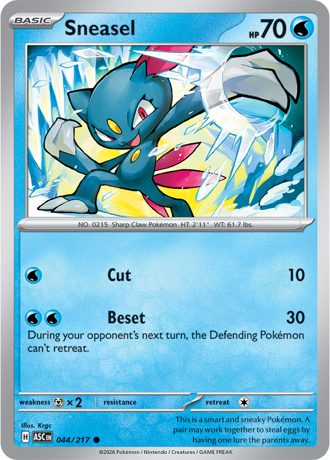 044/217 Sneasel Ascended Heroes Pokemon card