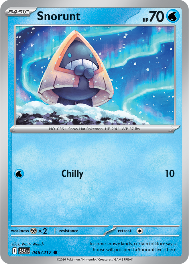 046/217 Snorunt Ascended Heroes Pokemon card
