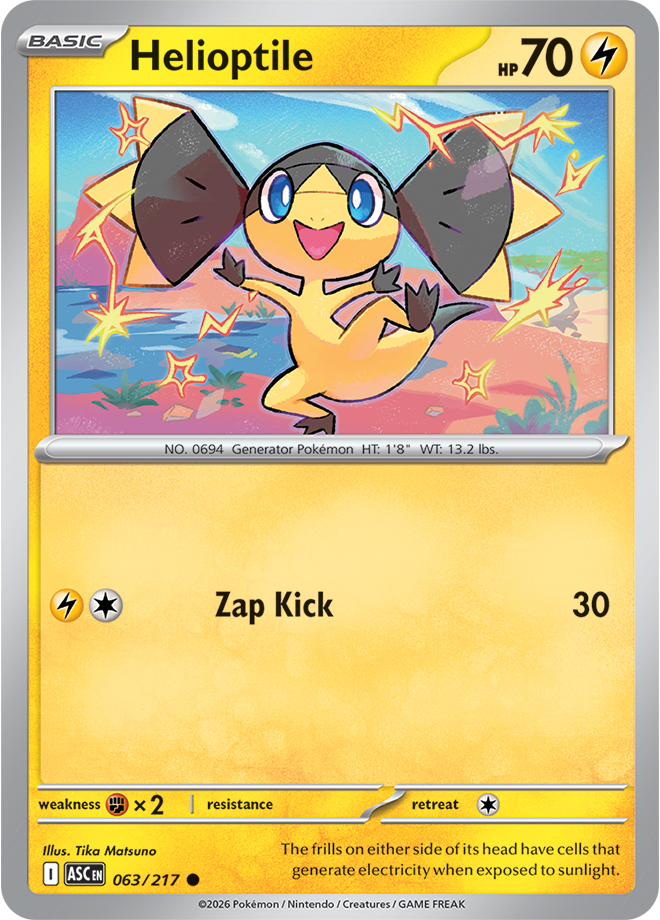 063/217 Helioptile Ascended Heroes Pokemon card