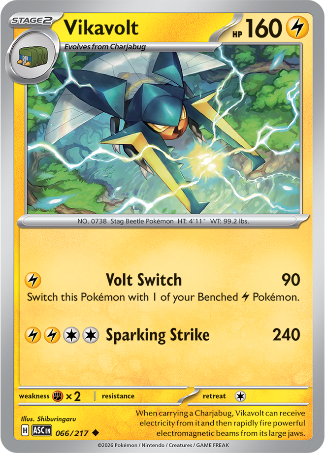 066/217 Vikavolt Ascended Heroes Pokemon card