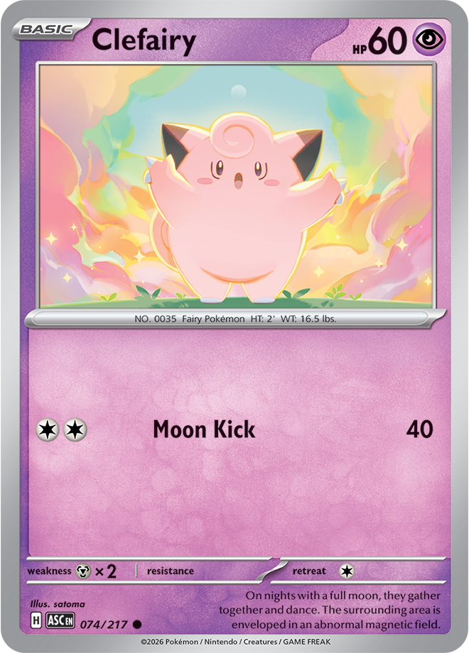 074/217 Clefairy Ascended Heroes Pokemon card