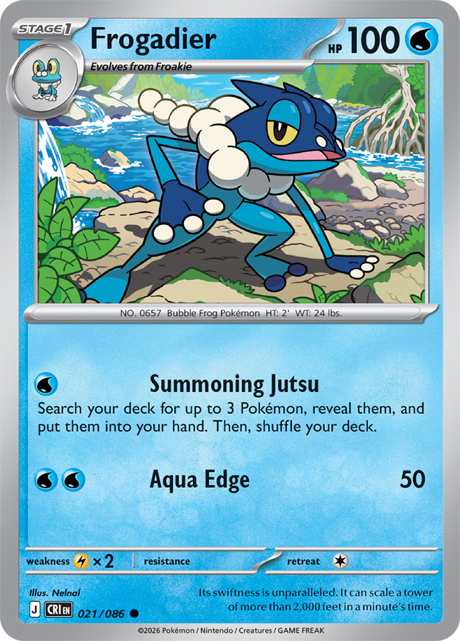 021/086 Frogadier Chaos Rising Pokemon card