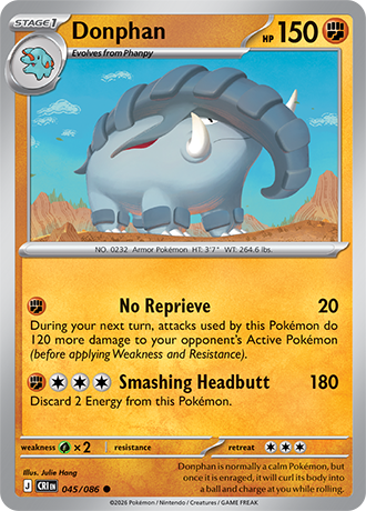 045/086 Donphan - Reverse Holo | Pokemon Chaos Rising