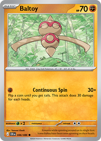 046/086 Baltoy - Reverse Holo | Pokemon Chaos Rising