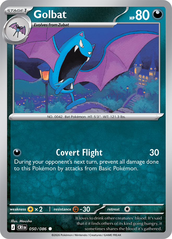 050/086 Golbat Chaos Rising Pokemon card