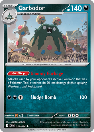 057/086 Garbodor - Reverse Holo | Pokemon Chaos Rising