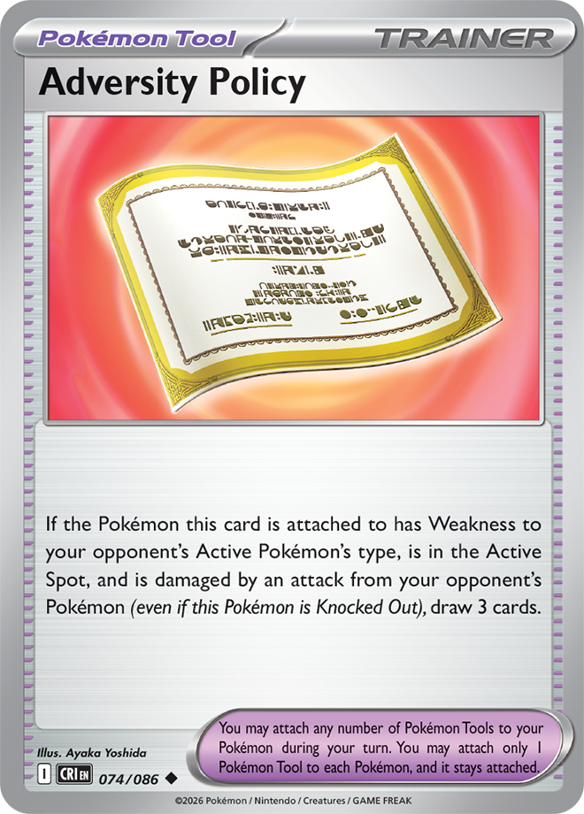 074/086 Adversity Policy Chaos Rising Pokemon card