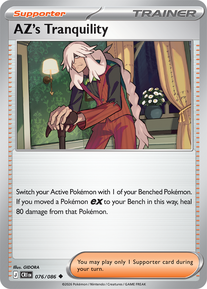 076/086 AZ's Tranquility Chaos Rising Pokemon card