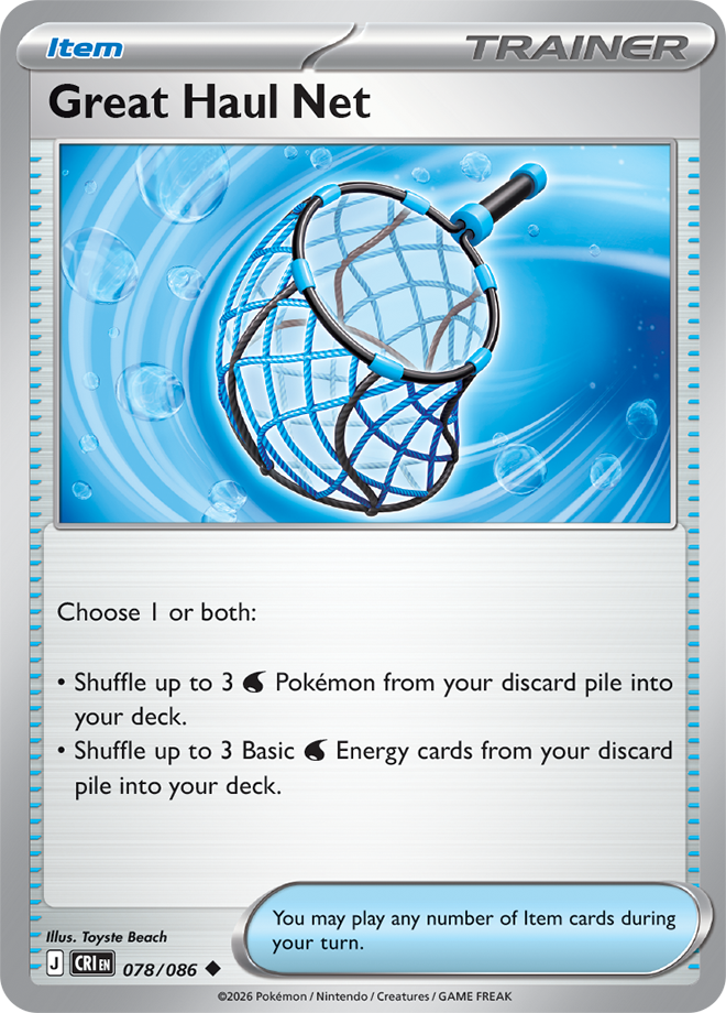 078/086 Great Haul Net Chaos Rising Pokemon card