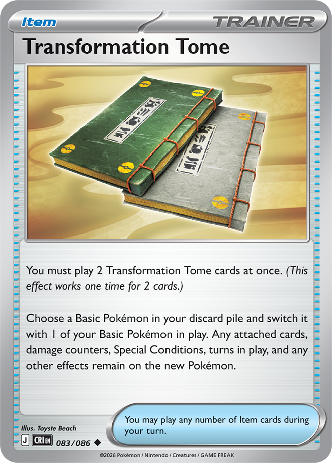 083/086 Transformation Tome Chaos Rising Pokemon card