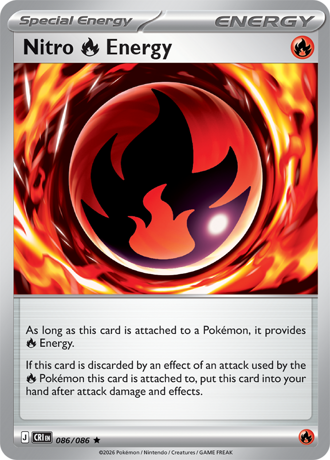 086/086 Nitro Energy Chaos Rising Pokemon card