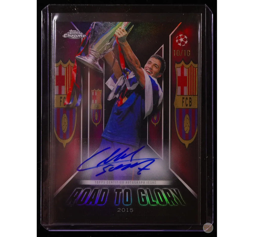 2025/26 Topps Chrome UEFA — Road to Glory Luis Suarez - Auto 10/10