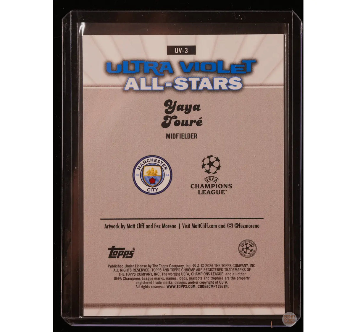 2025/26 Topps Chrome UEFA — Yaya Touré Ultra Violet /25