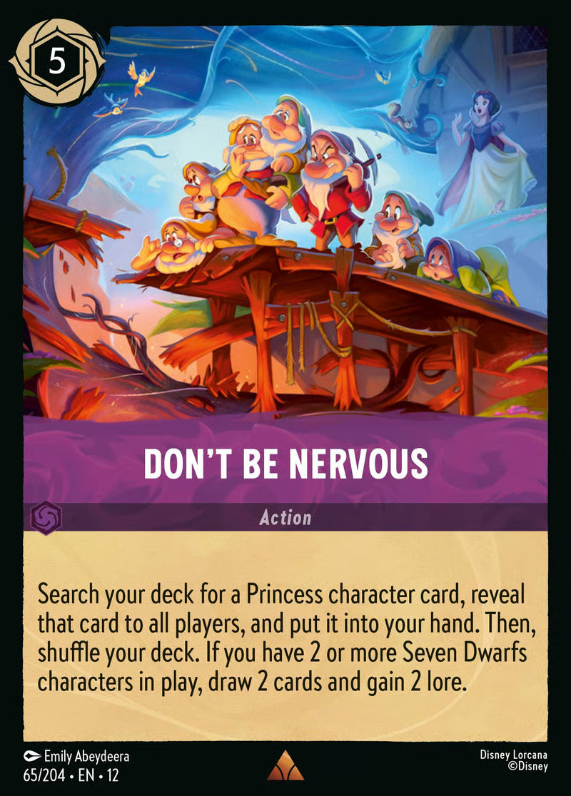 065/204 Don’t Be Nervous – Disney Lorcana Wilds Unknown card