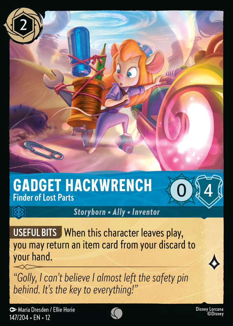 147/204 Gadget Hackwrench – Finder of Lost Parts – Disney Lorcana Wilds Unknown card