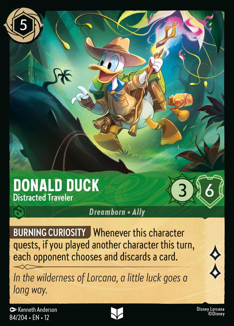 084/204 Donald Duck – Distracted Traveler – Disney Lorcana Wilds Unknown card