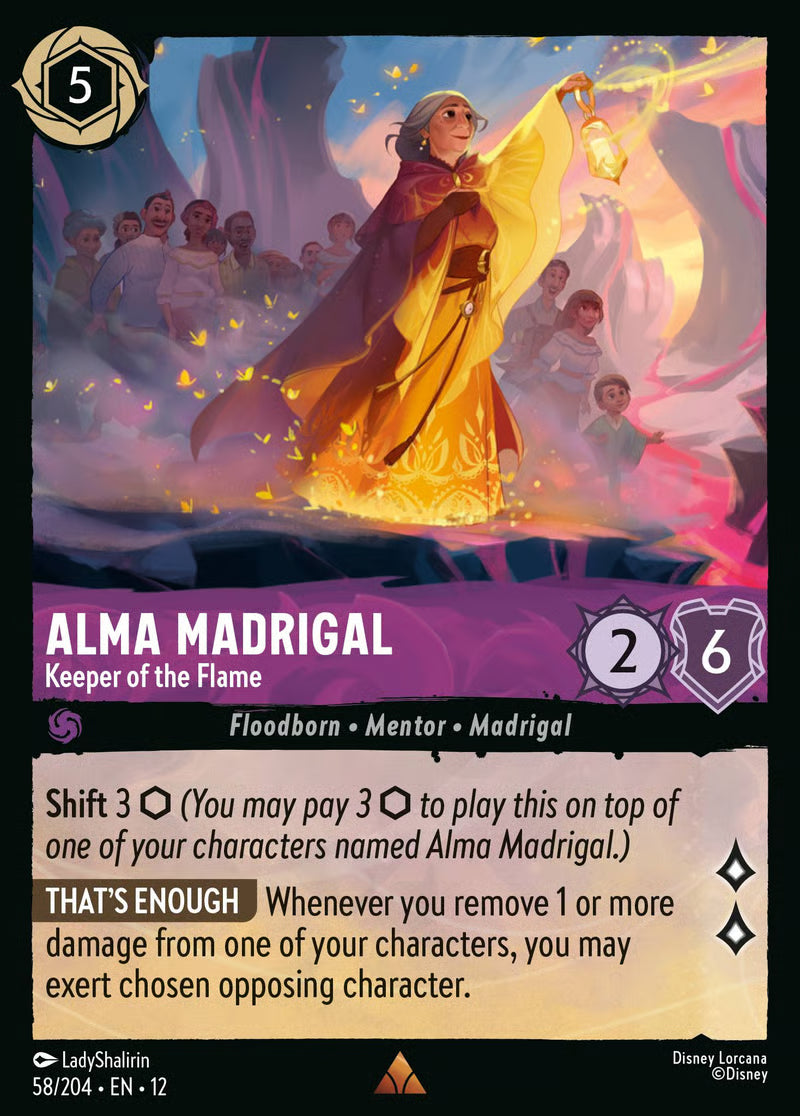 058/204 Alma Madrigal – Keeper of the Flame – Disney Lorcana Wilds Unknown card