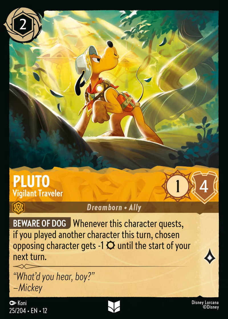 025/204 Pluto – Vigilant Traveler – Disney Lorcana Wilds Unknown card