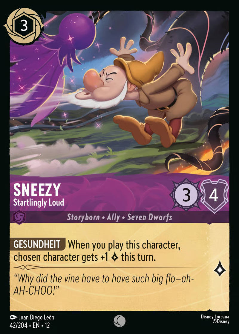042/204 Sneezy – Startlingly Loud – Disney Lorcana Wilds Unknown card