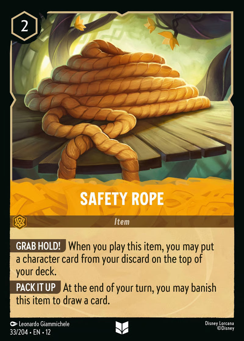 033/204 Safety Rope – Disney Lorcana Wilds Unknown card