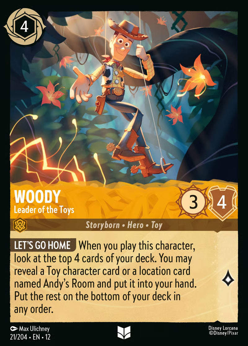 021/204 Woody – Leader of the Toys – Disney Lorcana Wilds Unknown card