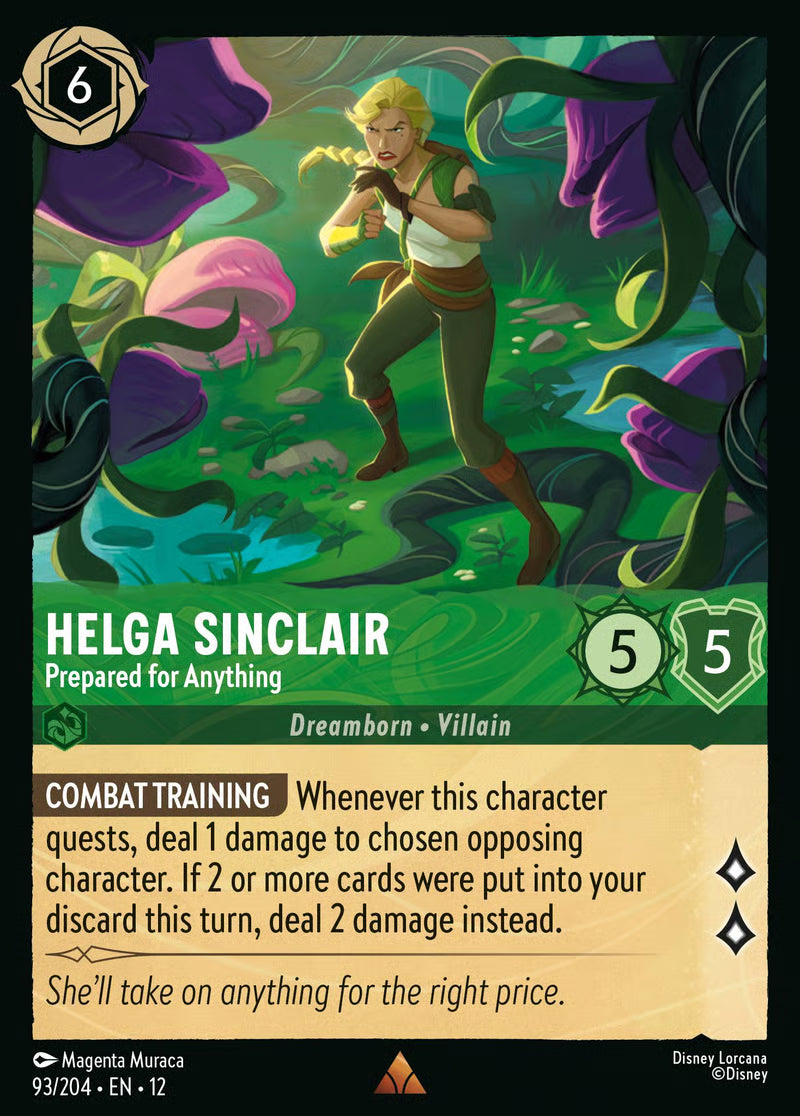 093/204 Helga Sinclair – Prepared for Anything – Disney Lorcana Wilds Unknown card