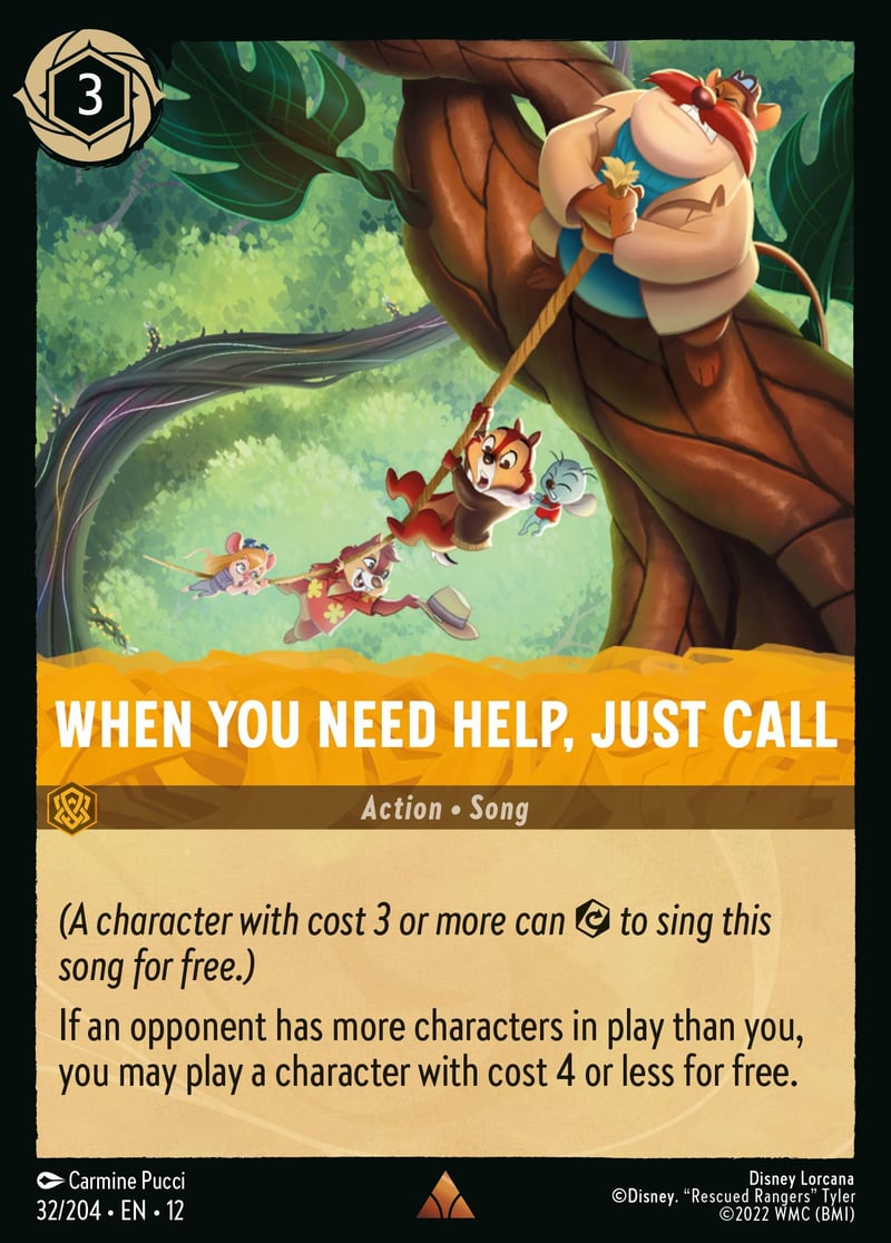 032/204 When You Need Help, Just Call – Disney Lorcana Wilds Unknown card