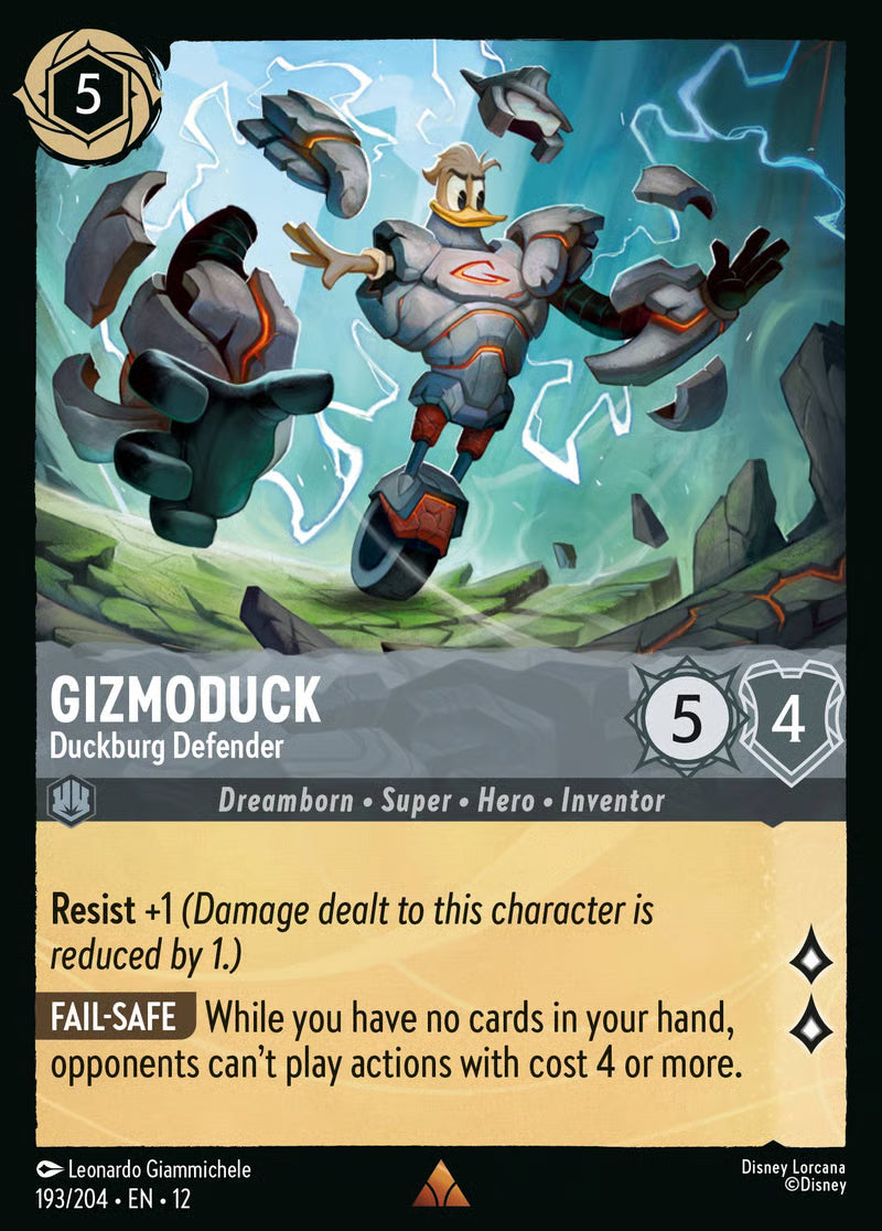 193/204 Gizmoduck – Duckburg Defender – Disney Lorcana Wilds Unknown card