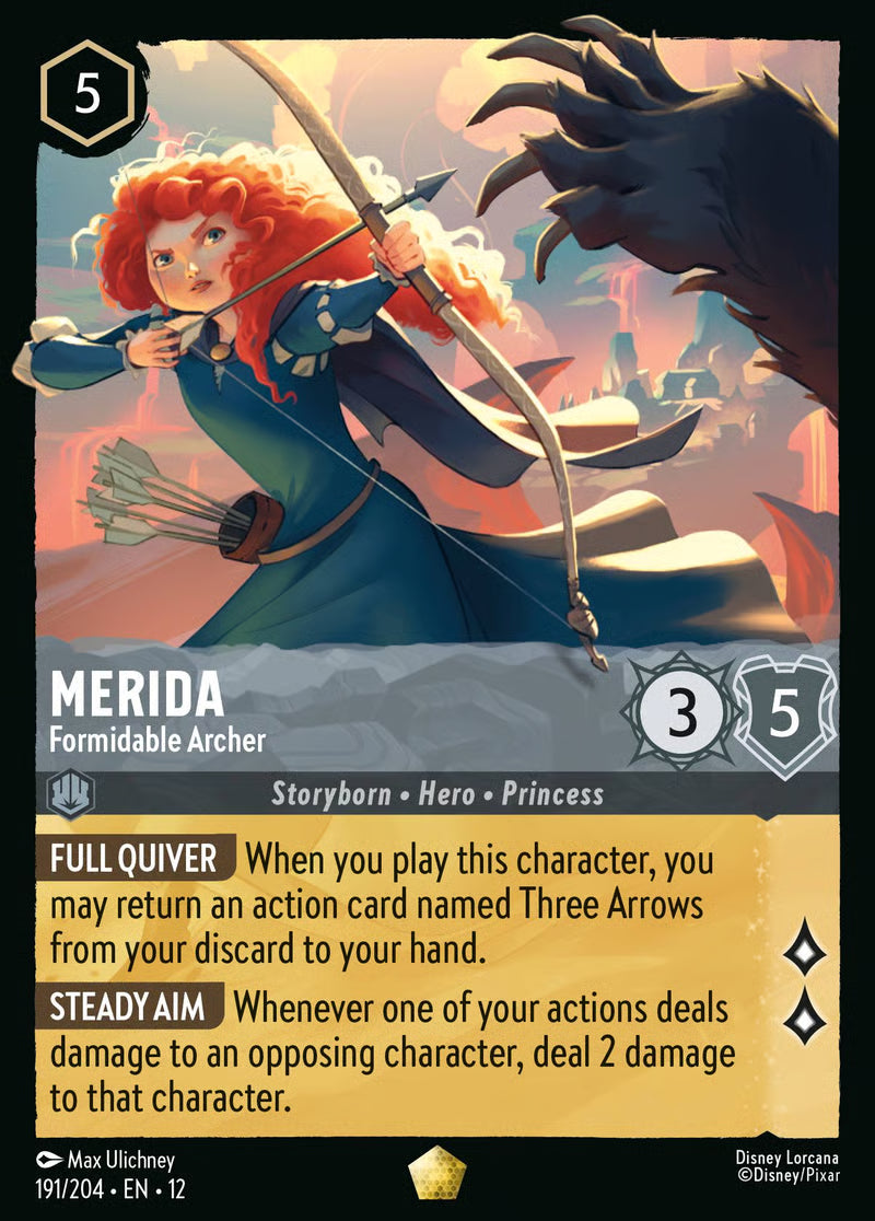 191/204 Merida – Formidable Archer – Disney Lorcana Wilds Unknown card