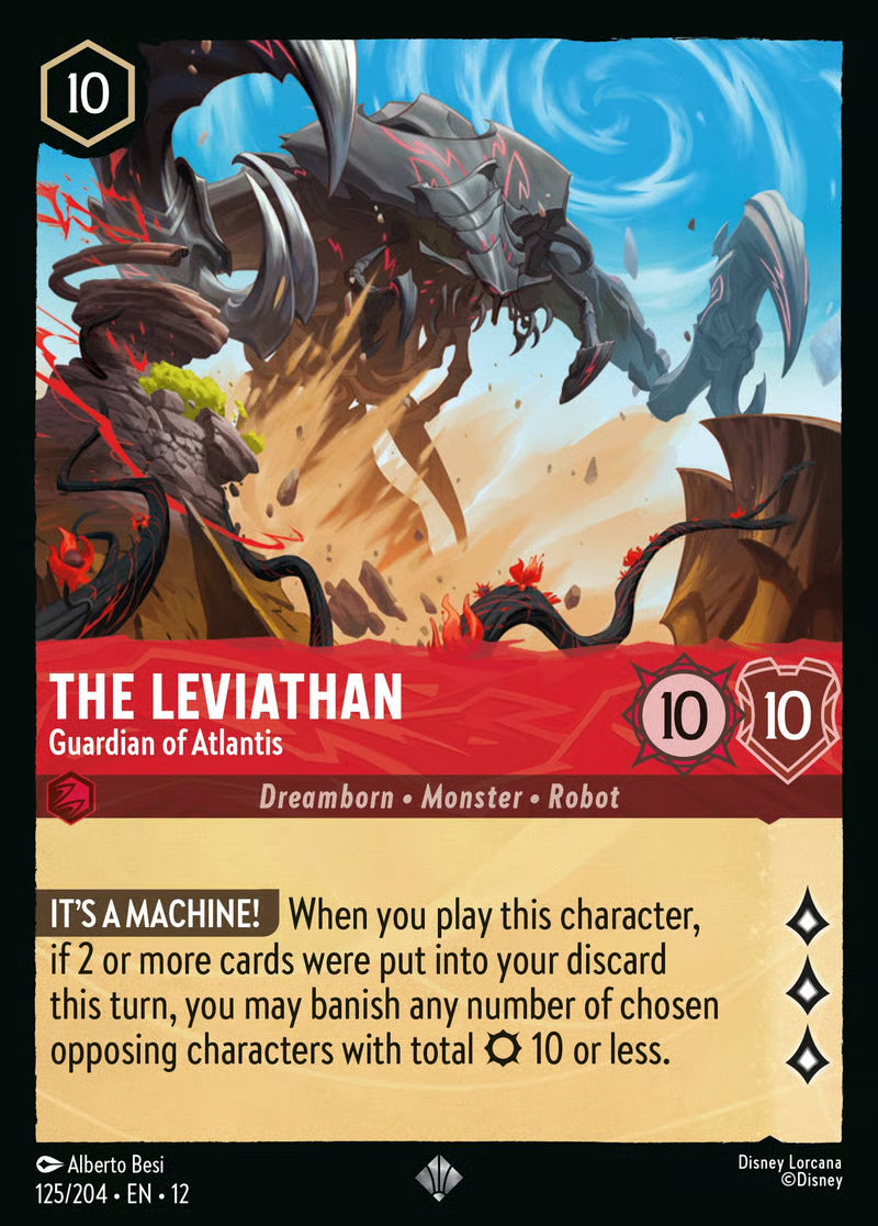 125/204 The Leviathan – Guardian of Atlantis – Disney Lorcana Wilds Unknown card