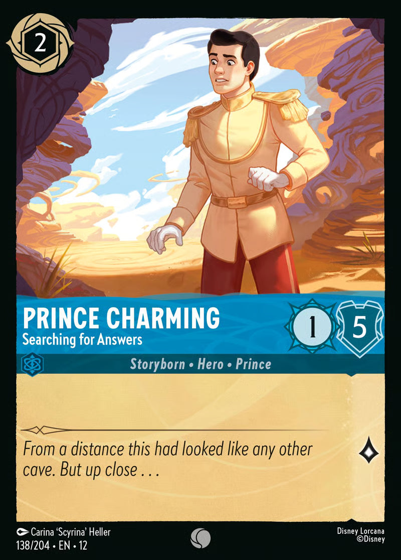 138/204 Prince Charming – Searching for Answers – Disney Lorcana Wilds Unknown card