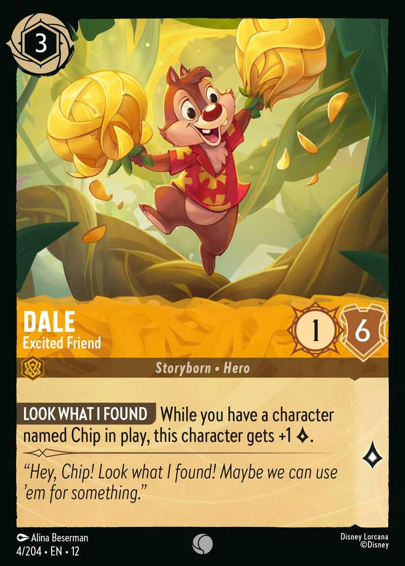 004/204 Dale – Excited Friend – Disney Lorcana Wilds Unknown card