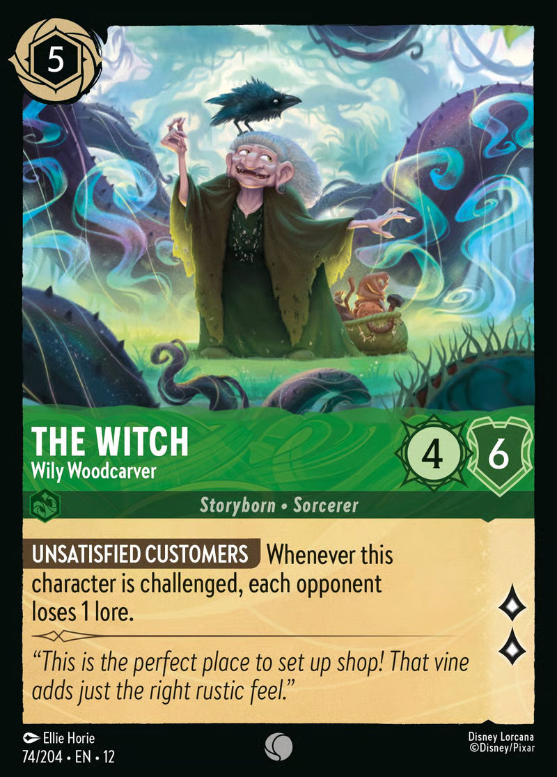 074/204 The Witch – Wily Woodcarver – Disney Lorcana Wilds Unknown card