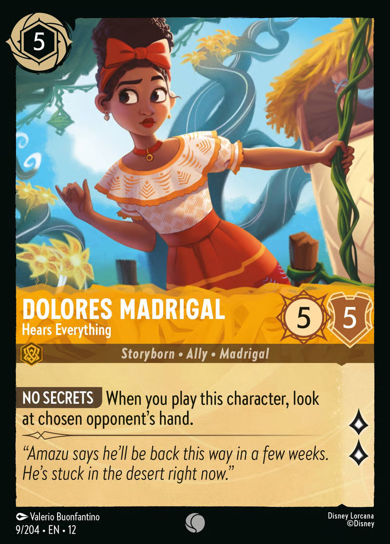 009/204 Dolores Madrigal – Hears Everything – Disney Lorcana Wilds Unknown card