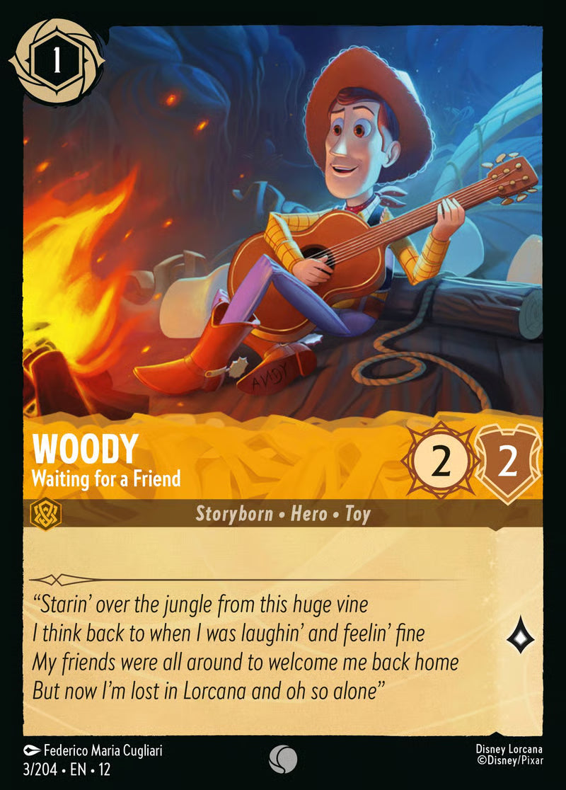 003/204 Woody – Waiting for a Friend – Disney Lorcana Wilds Unknown card